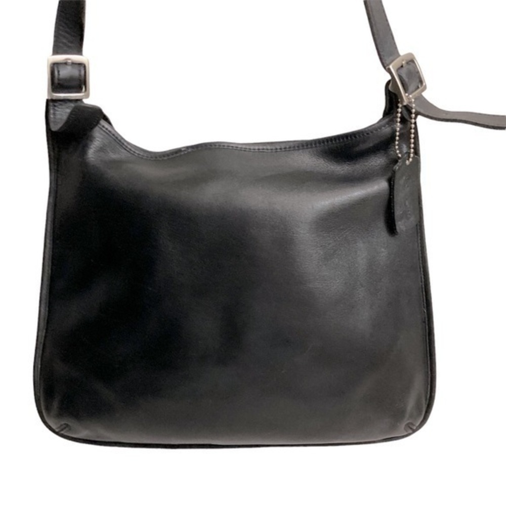 Coach vintage black leather hippie bag